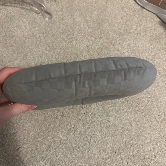 Gray Checkered Donut Cushion - Picture 2 of 6